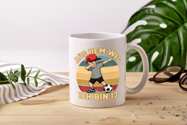 12. Geburtstag | 12 Jahre | Fußball Junge | Fußballer - Tasse Weiss - Kaffeetasse / Geschenk / Familie