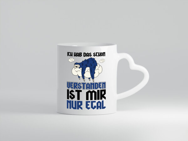 Ist mir nur egal - Herzhenkel Tasse - Kaffeetasse / Geschenk / Familie