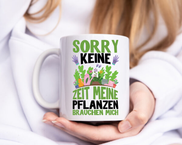 Meine Pflanzen brauchen mich - Tasse Weiss - Kaffeetasse / Geschenk / Familie