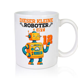 12. Geburtstag | 12 Jahre | Roboter | Junge - Tasse Weiss - Kaffeetasse / Geschenk / Familie