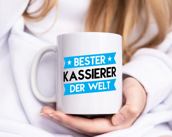 Bester Kassierer - Tasse Weiss - Kaffeetasse / Geschenk / Familie