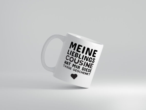 Lieblingscousine | Cousine Tasse | Cousinen Humor - Tasse Weiss - Kaffeetasse / Geschenk / Familie