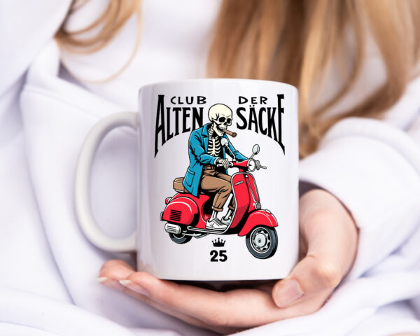 25. Geburtstag | 25 Jahre | Club der alten Säcke - Tasse Weiss - Kaffeetasse / Geschenk / Familie