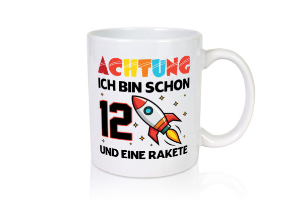 12. Geburtstag | Rakete | Weltraum | 12 Jahre | Galaxy - Tasse Weiss - Kaffeetasse / Geschenk / Familie