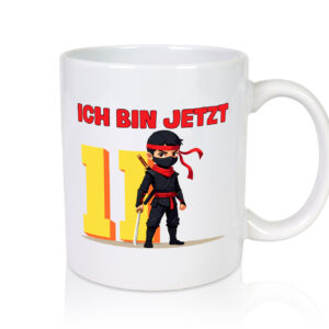 11. Geburtstag | 11 Jahre | Ninja | Kinder - Tasse Weiss - Kaffeetasse / Geschenk / Familie