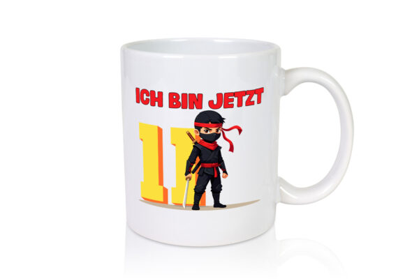 11. Geburtstag | 11 Jahre | Ninja | Kinder - Tasse Weiss - Kaffeetasse / Geschenk / Familie