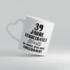 39 Jahre Verheiratet, immer noch am Leben! - Herzhenkel Tasse - Kaffeetasse / Geschenk / Familie