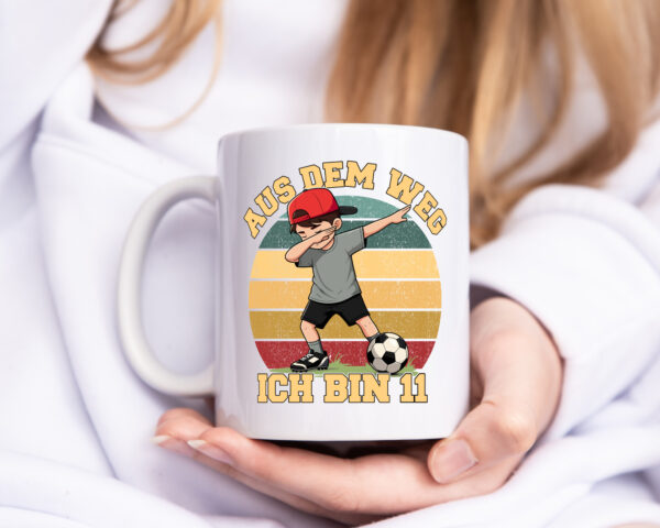 10. Geburtstag | 10 Jahre | Fußball Junge | Fußballer - Tasse Weiss - Kaffeetasse / Geschenk / Familie