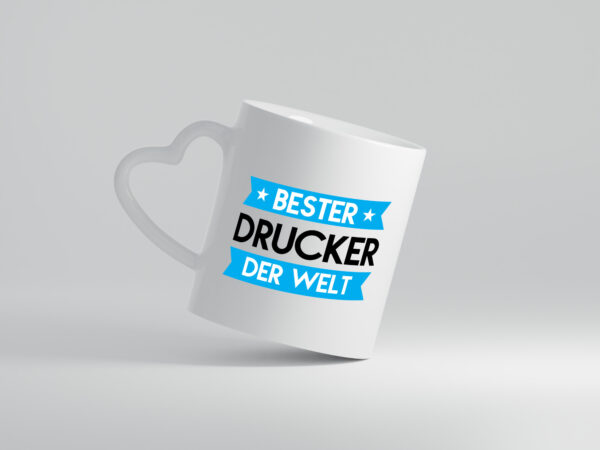 Bester Drucker | Druckerei | Print Medien - Herzhenkel Tasse - Kaffeetasse / Geschenk / Familie