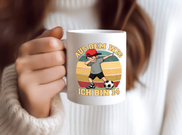 13. Geburtstag | 13 Jahre | Fußball Junge | Fußballer - Tasse Weiss - Kaffeetasse / Geschenk / Familie