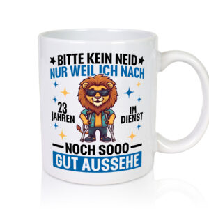 23 Jahre im Dienst | Arbeitsjubiläum | Arbeit - Tasse Weiss - Kaffeetasse / Geschenk / Familie