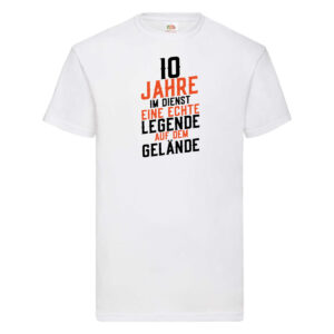 10 Jahre im Dienst | Legende | Jubiläum | Kollege | Arbeit T-Shirt Weiß