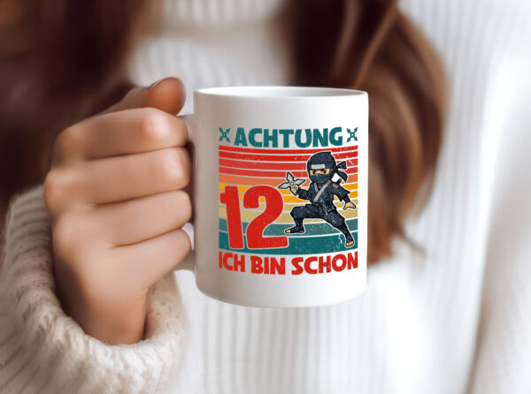 12. Geburtstag | 12 Jahre | Ninja | Kindergeburtstag - Tasse Weiss - Kaffeetasse / Geschenk / Familie