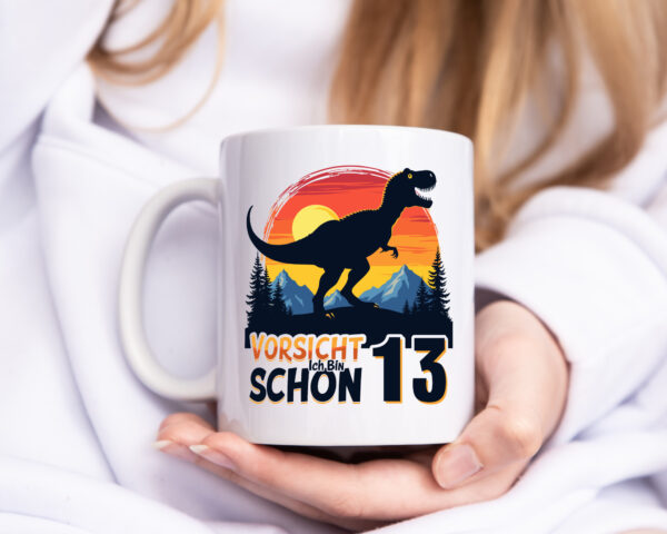 12. Geburtstag | 12 Jahre | Dinosaurier v3 - Tasse Weiss - Kaffeetasse / Geschenk / Familie