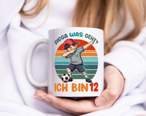 12. Geburtstag | 12 Jahre | digga ich bin 12 | Dabbing - Tasse Weiss - Kaffeetasse / Geschenk / Familie