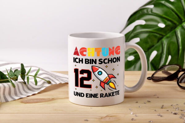 12. Geburtstag | Rakete | Weltraum | 12 Jahre | Galaxy - Tasse Weiss - Kaffeetasse / Geschenk / Familie