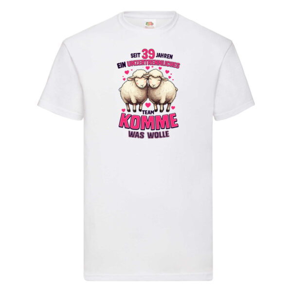 39 Jahre Verheiratet | 39 Jahre ein Team | Ehepaar T-Shirt Weiß