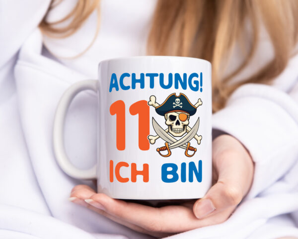 11. Geburtstag | 11 Jahre | Pirat - Tasse Weiss - Kaffeetasse / Geschenk / Familie