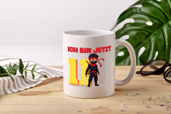 11. Geburtstag | 11 Jahre | Ninja | Kinder - Tasse Weiss - Kaffeetasse / Geschenk / Familie