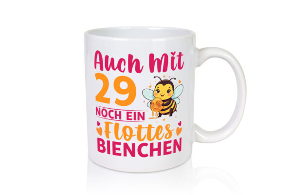 29. Geburtstag | Flottes Bienchen | 29 Jahre - Tasse Weiss - Kaffeetasse / Geschenk / Familie