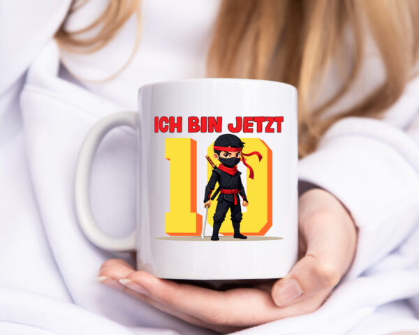 10. Geburtstag | 10 Jahre | Ninja | Kinder - Tasse Weiss - Kaffeetasse / Geschenk / Familie