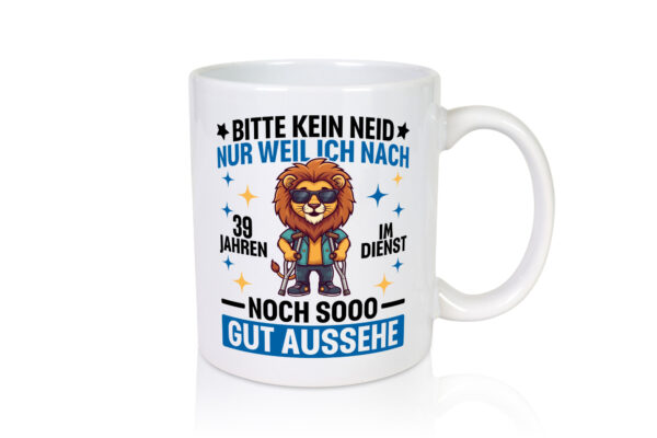39 Jahre im Dienst | Arbeitsjubiläum | Arbeit - Tasse Weiss - Kaffeetasse / Geschenk / Familie