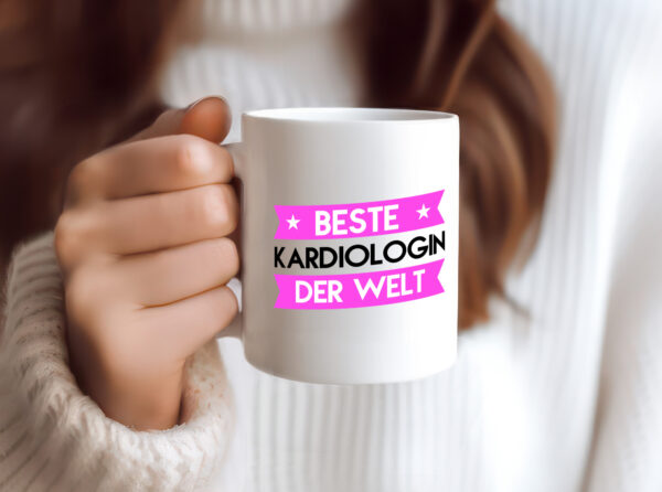 Beste Kardiologin | Kardiologie - Tasse Weiss - Kaffeetasse / Geschenk / Familie