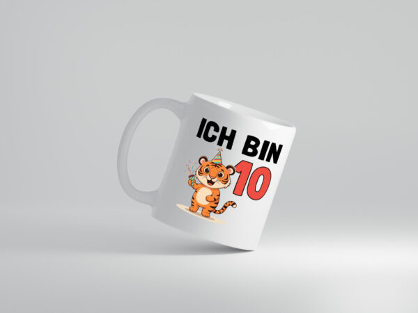 10. Geburtstag | 10 Jahre | Tiger | Geburtstag - Tasse Weiss - Kaffeetasse / Geschenk / Familie