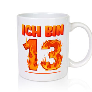 13. Geburtstag | 13 Jahre | Drache - Tasse Weiss - Kaffeetasse / Geschenk / Familie