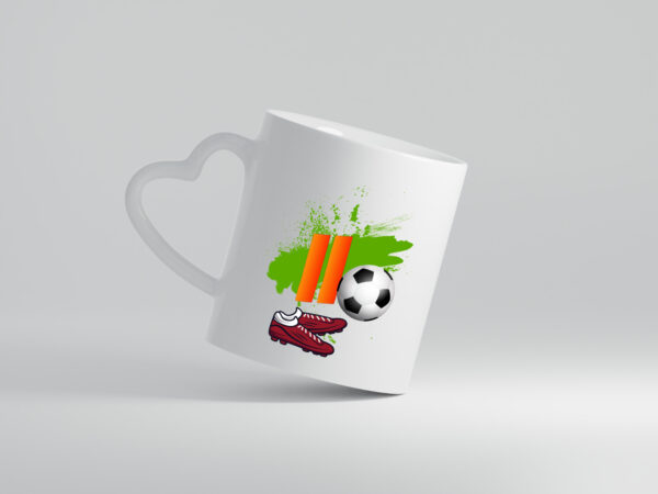 11. Geburtstag | Jungen Fußball | Fußballspieler - Herzhenkel Tasse - Kaffeetasse / Geschenk / Familie