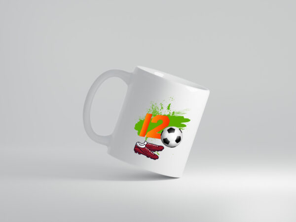 12. Geburtstag | Jungen Fußball | Fußballspieler - Tasse Weiss - Kaffeetasse / Geschenk / Familie