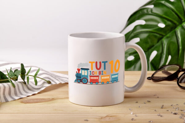 10. Geburtstag | 10 Jahre | Eisenbahn | Zug | junge - Tasse Weiss - Kaffeetasse / Geschenk / Familie