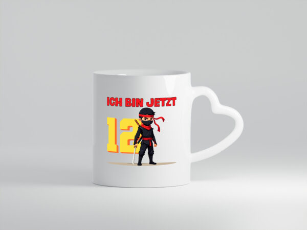 12. Geburtstag | 12 Jahre | Ninja | Kinder - Herzhenkel Tasse - Kaffeetasse / Geschenk / Familie