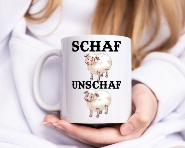 Schaf Unschaf - Tasse Weiss - Kaffeetasse / Geschenk / Familie
