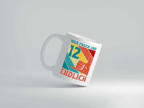 12. Geburtstag | 12 Jahre | Wild und Frech - Tasse Weiss - Kaffeetasse / Geschenk / Familie