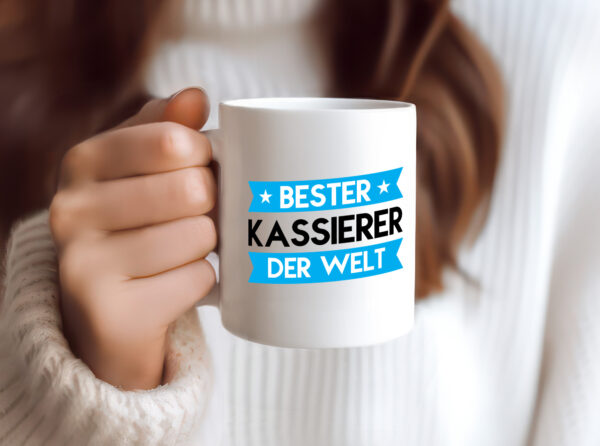 Bester Kassierer - Tasse Weiss - Kaffeetasse / Geschenk / Familie