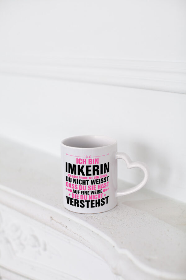 Löse Probleme: Imkerin | Imkerei - Herzhenkel Tasse - Kaffeetasse / Geschenk / Familie