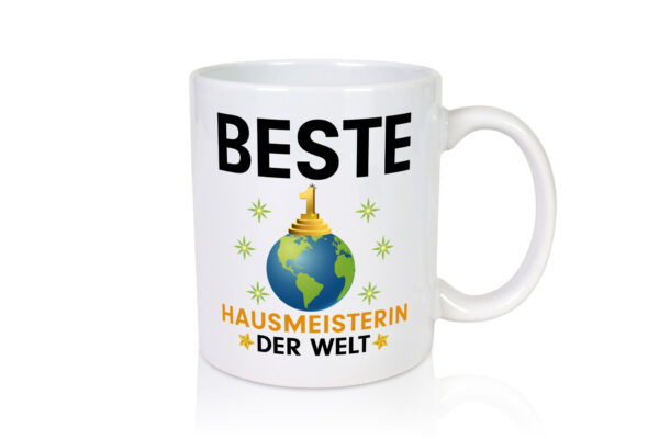 Welt Beste Hausmeisterin | Hauswart - Tasse Weiss - Kaffeetasse / Geschenk / Familie