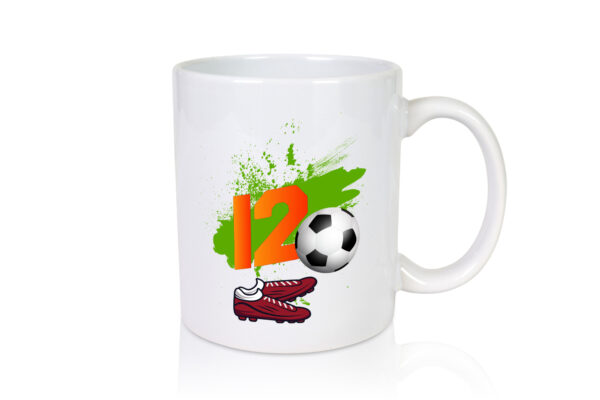 12. Geburtstag | Jungen Fußball | Fußballspieler - Tasse Weiss - Kaffeetasse / Geschenk / Familie