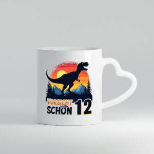 11. Geburtstag | 11 Jahre | Dinosaurier v2 - Herzhenkel Tasse - Kaffeetasse / Geschenk / Familie