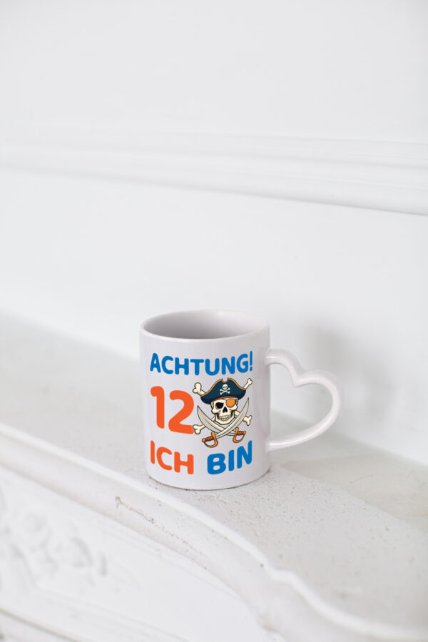 12. Geburtstag | 12Jahre | Pirat - Herzhenkel Tasse - Kaffeetasse / Geschenk / Familie