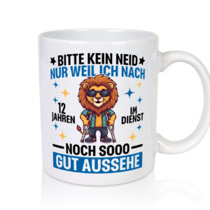 12 Jahre im Dienst | Arbeitsjubiläum | Arbeit - Tasse Weiss - Kaffeetasse / Geschenk / Familie