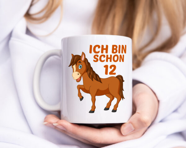 12. Geburtstag | Ich bin schon 12 | Pferde | Pony - Tasse Weiss - Kaffeetasse / Geschenk / Familie