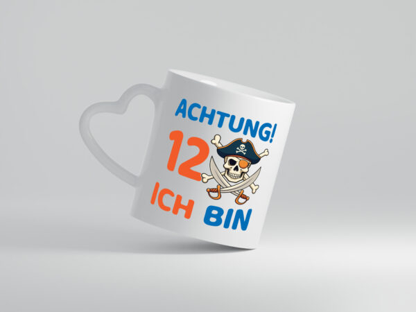 12. Geburtstag | 12Jahre | Pirat - Herzhenkel Tasse - Kaffeetasse / Geschenk / Familie