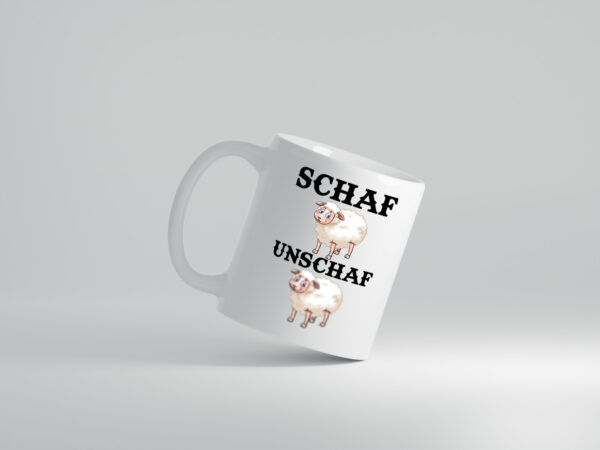 Schaf Unschaf - Tasse Weiss - Kaffeetasse / Geschenk / Familie