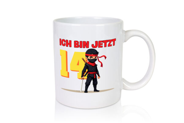 14. Geburtstag | 14 Jahre | Ninja | Kinder - Tasse Weiss - Kaffeetasse / Geschenk / Familie