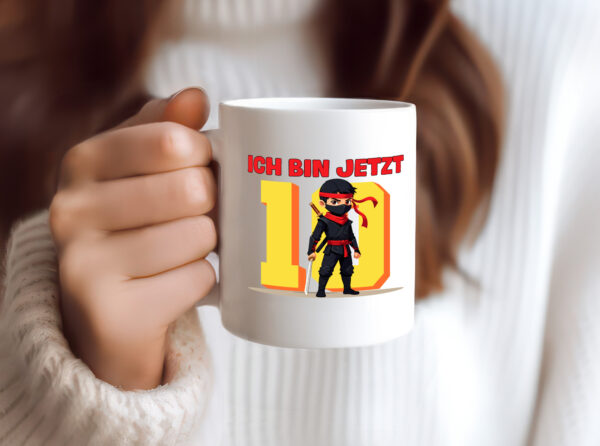 10. Geburtstag | 10 Jahre | Ninja | Kinder - Tasse Weiss - Kaffeetasse / Geschenk / Familie