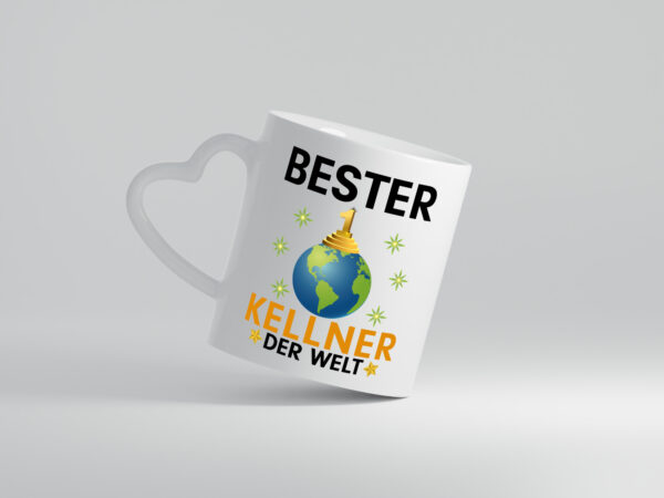 Welt Bester Kellner | kellnern | Bedienung - Herzhenkel Tasse - Kaffeetasse / Geschenk / Familie