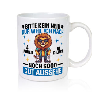 4 Jahre im Dienst | Arbeitsjubiläum | Arbeit - Tasse Weiss - Kaffeetasse / Geschenk / Familie