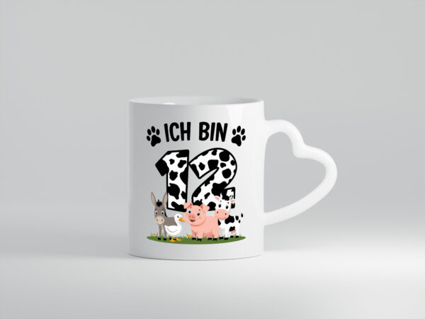 12 Geburtstag | 12 Jahre | Farmer Kind - Herzhenkel Tasse - Kaffeetasse / Geschenk / Familie